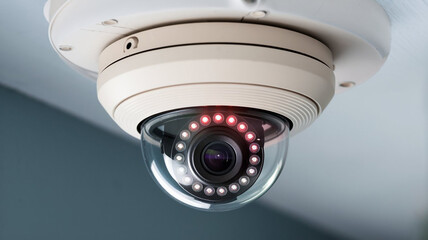 Dome Security Camera Surveillance System  CCTV Monitoring  Infrared LEDs  High Definition