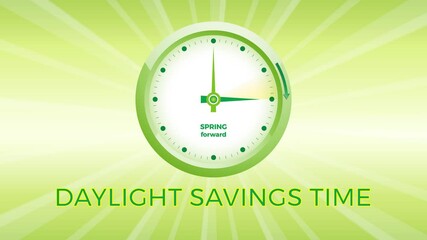 Start of daylight saving time in March with clocks moving forward