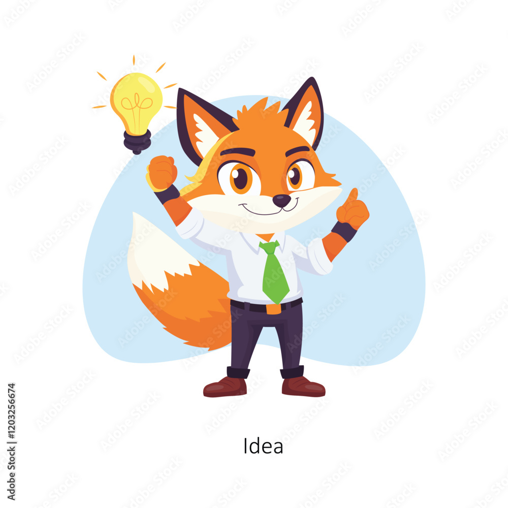 Poster idea vector character illustration. eps 10 file