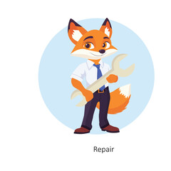 Repair vector character illustration. EPS 10 File