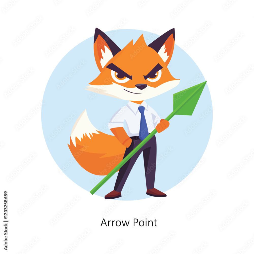 Poster arrow point vector character illustration. eps 10 file
