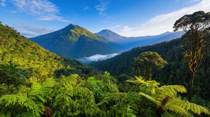 Fototapeta premium Lush Tropical Mountain Valley