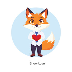 Fototapeta premium Show Love vector character illustration. EPS 10 File