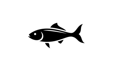 fish logo vector icon, fish silhouette logo template
