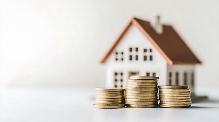 Savings for house, coins and model home.
