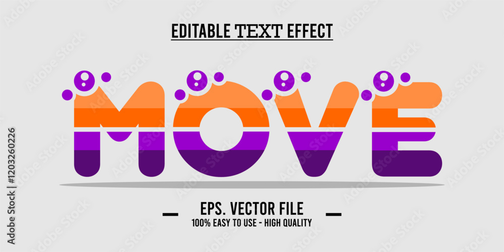 Poster move editable text effect concept