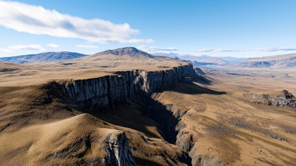 Fototapeta premium Arid Mountain Valley Landscape