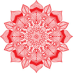 Beautiful flower art and mandala vector design