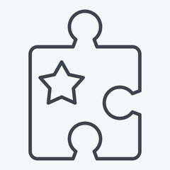 Icon Baby Puzzel. related to Kindergarten symbol. line style. design editable
