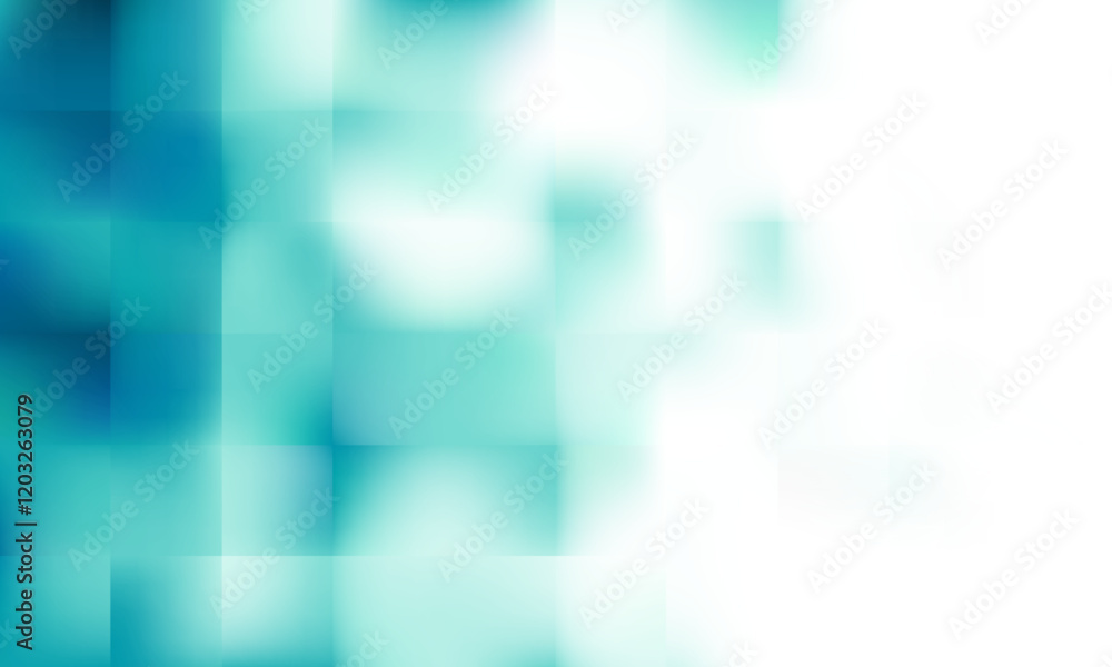 Poster this soft colors low poly teal mosaic abstract background with blurred squares is perfect for creati