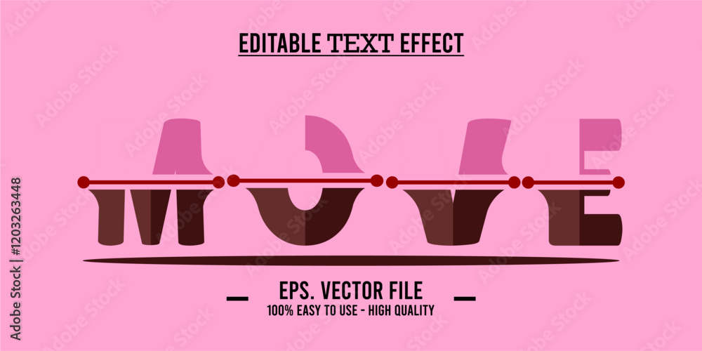 Poster move editable text effect concept