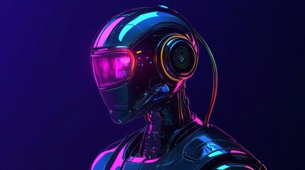 Artificial intelligence response robot, innovative technology, and AI assistant support vector illustration.