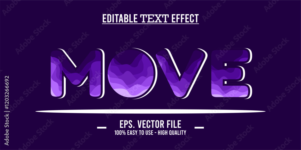 Poster move editable text effect concept