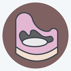 Icon Baby Patty. related to Kindergarten symbol. color mate style. design editable