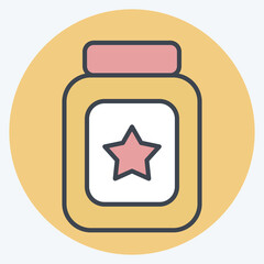 Icon Baby Food. related to Kindergarten symbol. color mate style. design editable