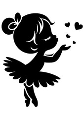 Ballerina SVG, Ballerina Kiss Svg Bundle, Cute Ballerina Cut File, Ballerina Silhouette, Ballerina Clipart, Birthday Svg, Valentine’s Day Svg, Anniversary Svg, Baby Shower Svg