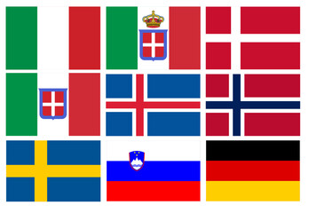 Italian, Nordic Contries and Other Flags