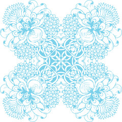 Beautiful flower art and mandala vector design