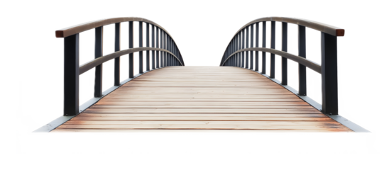 Footbridge on a transparent background. isolated background.
