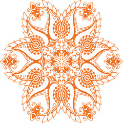 Beautiful flower art and mandala vector design