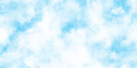 soft and cloudy white clouds on blue background, soft and blurry blue cloudy sky, Light blue watercolor paper texture background with splashes, cloudy and soft sky blue blurred and grainy Blue powder.