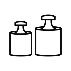 weight stone icon line vector design template in trendy style