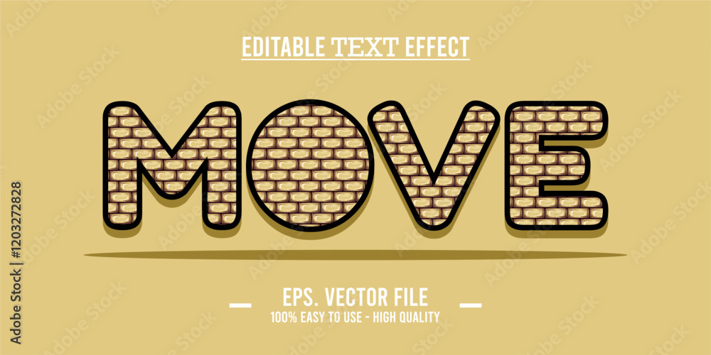 Poster move editable text effect concept