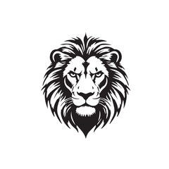 Fire lion head illustration