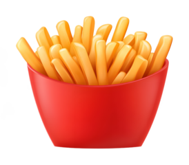 French fries on a white background. isolated background.