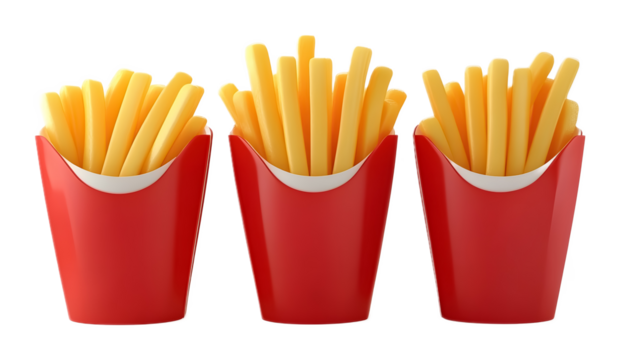 French fries on a white background. isolated background.