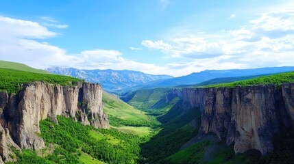 Majestic Mountain Canyon Landscape