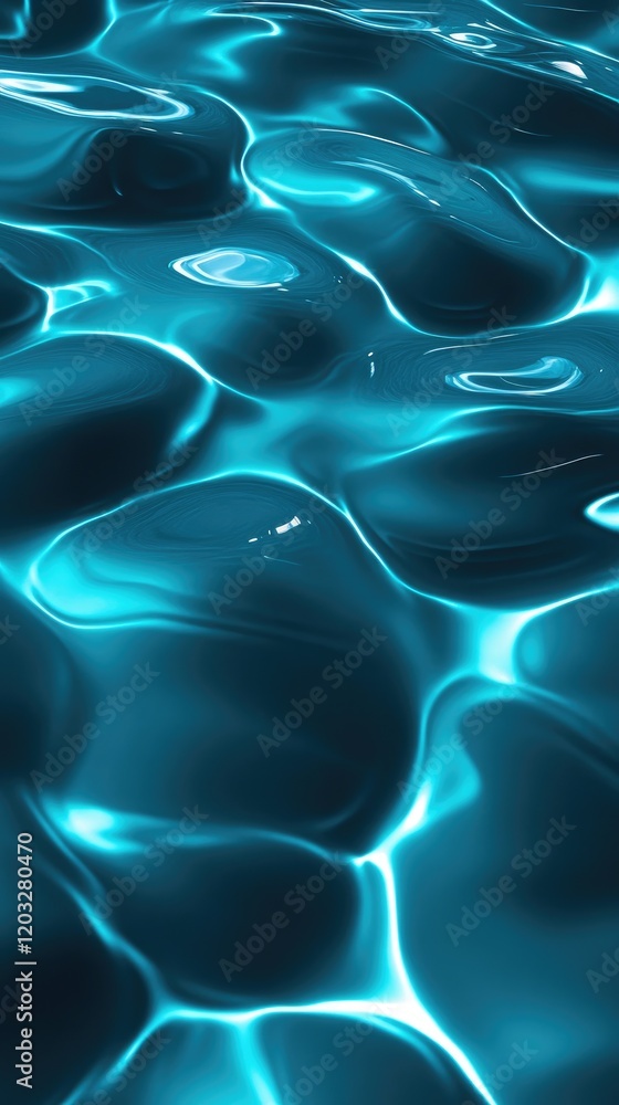 Poster Rippling water surface reflection aquatic environment high-quality image tranquil setting close-up view serenity concept