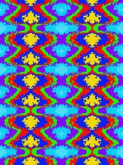 seamless pattern with colorful flowers. Multicolored abstract seamless background image alternating in waves