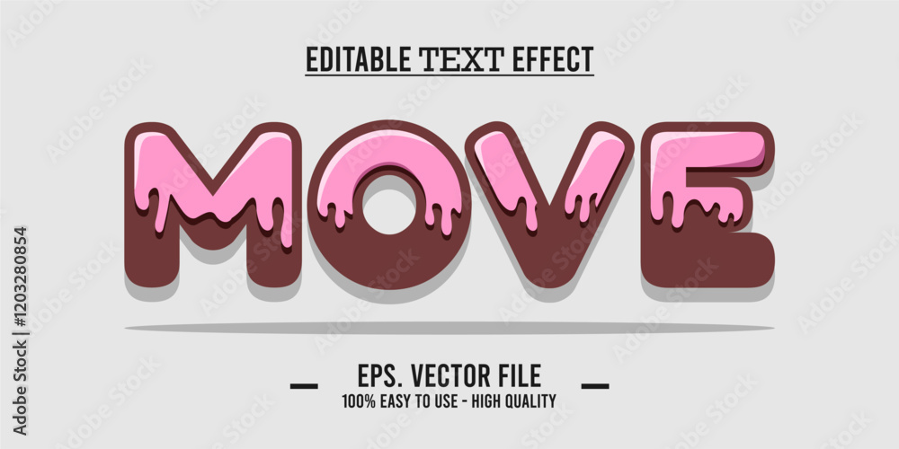 Poster move editable text effect concept