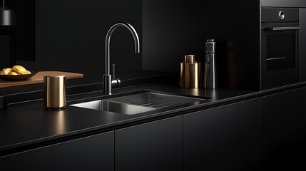 Modern kitchen design contemporary home interior photography elegant environment minimalist viewpoint stylish concept