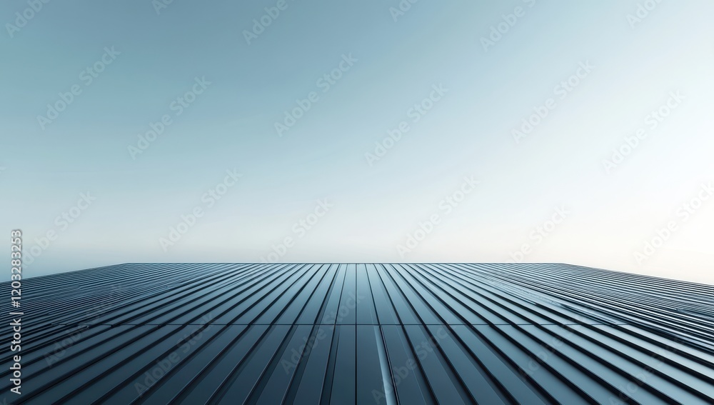Poster modern architectural lines against a clear sky capturing the essence of minimalism and structural de