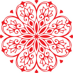 Beautiful flower art and mandala vector design