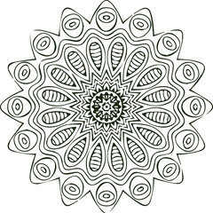 Beautiful flower art and mandala vector design