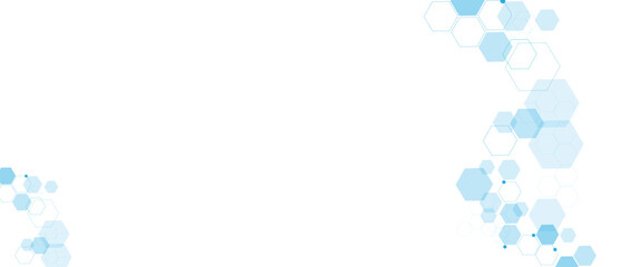 Vector hexagons pattern. Geometric abstract background with simple hexagonal elements. Medical, technology or science design