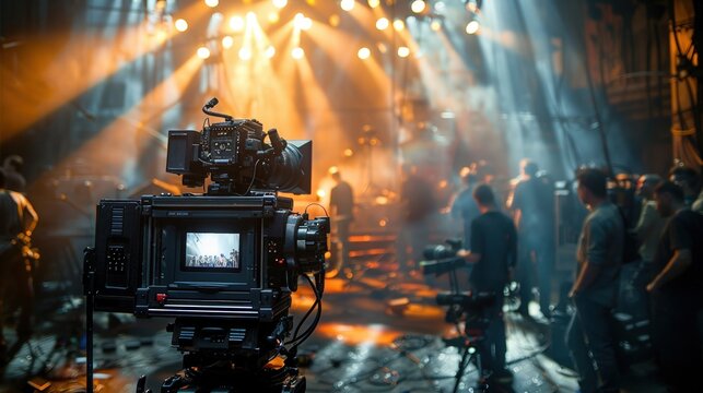 Dive into the world of filmmaking magic! Craft an image highlighting the intricate details of innovative techniques used in creating memorable movie scenes 