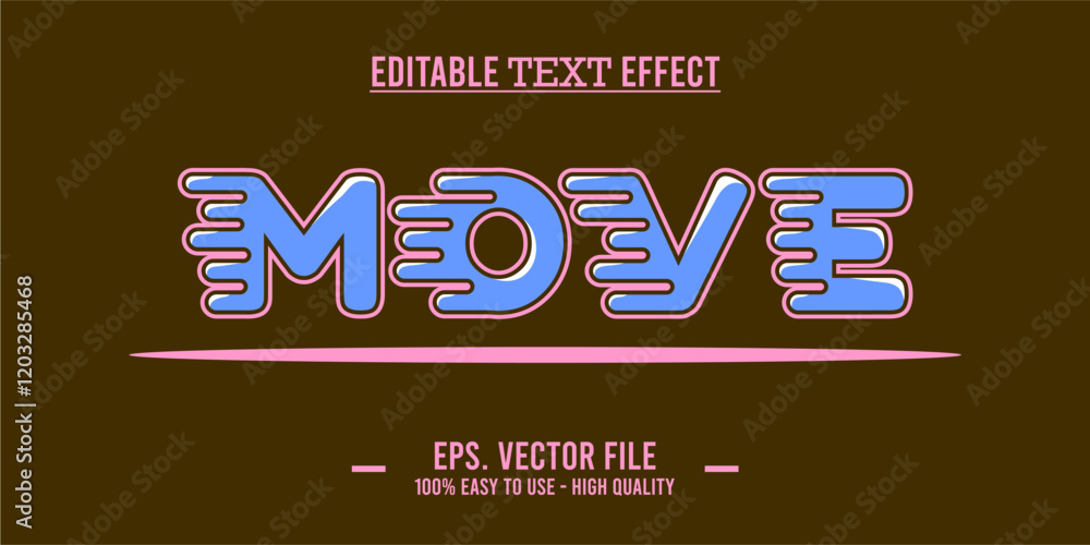 Poster move editable text effect concept