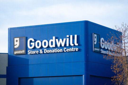 Calgary, Alberta, Canada. Jan 16, 2025. Goodwill, an American business that provides job training, employment placement services and other community-based programs for people.