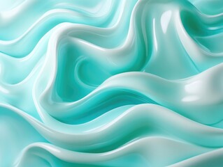 Fototapeta premium Flowing aqua waves abstract art digital design soft textures close-up view serenity and calmness