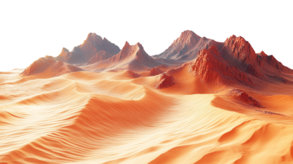 Martian space landscape isolated on white background. Suitable for marketing or business purposes. PNG file