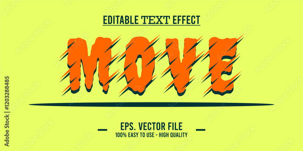 Poster move editable text effect concept