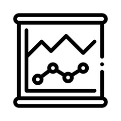 line graph line icon