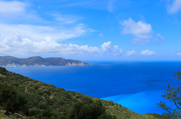 Fototapeta premium View of coast of Kefalonia Island, Greece.