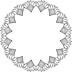 Beautiful flower art and mandala vector design