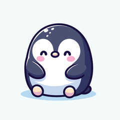 Cheerful Penguin Cartoon Animal Character