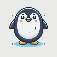 Adorable Penguin Cartoon Illustration of a Fun Friendly Bird Character